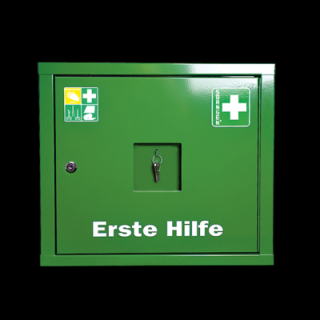 Lékárnička JUNIORSAFE - ocelová skříňka bez náplně, zelená (Nástěnné lékárničky)
