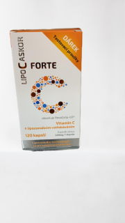 LIPO C ASKOR Forte 120 kapslí + dárek testovací proužky 5 ks  (Hubnutí a celulitida)