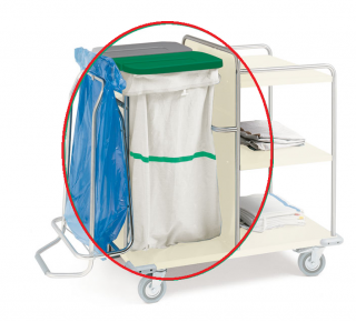 Náhradní pytel se zeleným proužkem k vozíkem na prádlo (Lékařský nábytek)