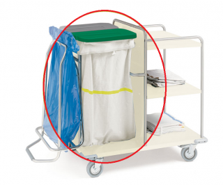 Náhradní pytel se žlutým proužkem k vozíkem na prádlo (Lekársky nábytok)