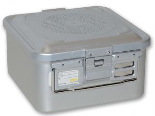 Sterilizační kazeta s filtrem, malá, 285x280x150 mm, šedá (Nerezové kazety )