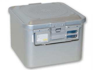 Sterilizační kazeta s filtrem, malá, 285x280x200 mm, šedá (Nerezové kazety )
