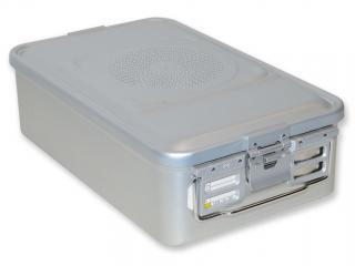 Sterilizační kazeta s filtrem, střední, 465x280x135 mm, šedá (Nerezové kazety )