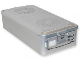 Sterilizační kazeta s filtrem, velká, 580x280x135 mm, šedá (Nerezové kazety )