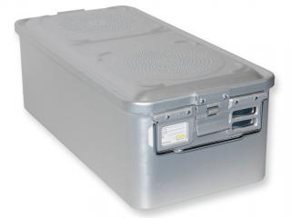 Sterilizační kazeta s filtrem, velká, 580x280x200 mm, šedá (Nerezové kazety )