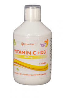 Swedish Nutra vitamin C + vitamin D3 + zinek pro posílení imunity 500 ml  (Hubnutí a celulitida)