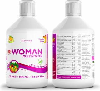 Swedish Nutra WOMAN MULTIVITAMIN Daily Supplement 500ml (Hubnutí a celulitida)