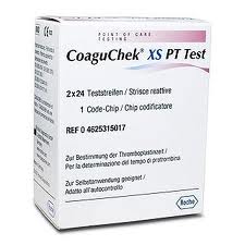 Testovací proužky CoaguChek® XS (2x24ks) pro přístroj CoaguChek® INRange a XS (Přístroj pro měření srážlivosti krve)