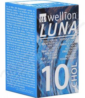 Testovací proužky Wellion LUNA CHOL, 10ks (Glukomery)