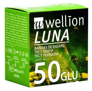 Testovací proužky Wellion LUNA GLU, 50ks (Glukomery)