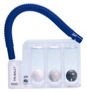 Tri-Ball - Respirační dechový přístroj na cvičení (Spirometr)