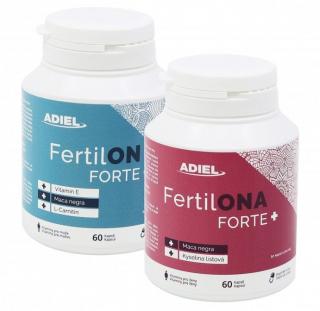 ADIEL FertilONA + FertilON forte plus - Vitamíny pro ženy a muže 120 kapslí