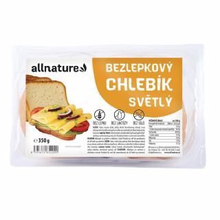 Allnature Bezlepkový chlebík světlý 350 g