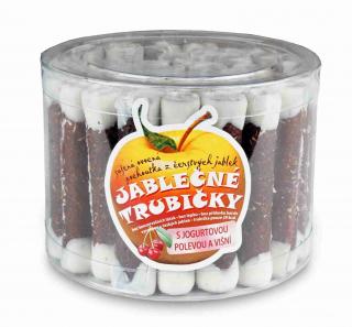 Bioprodukt JT Jablečné trubičky 43 ks (540 g) Varianta: s jogurtovou polevou a višní