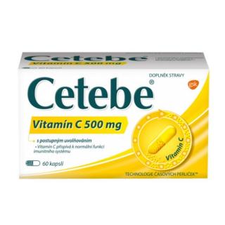 Cetebe Vitamín C 500 mg 60 kapslí