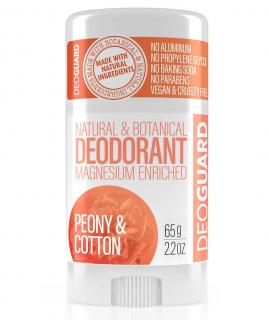 Deoguard Přírodní tuhý deodorant 65 g Vůně: Pivoňka a květ bavlny