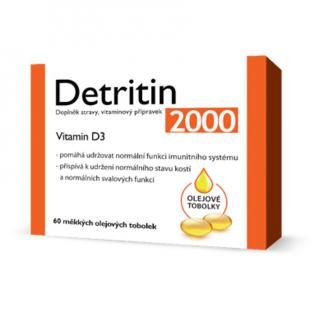 Detritin Vitamin D3 2000 IU 60 měkkých tob.