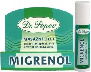 DR. POPOV Migrenol Roll-on masážní olej 6 ml