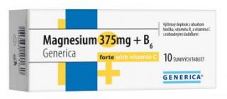Generica Magnesium 375mg + B6 Generica Forte s Vitaminem C 10 eff.tbl.
