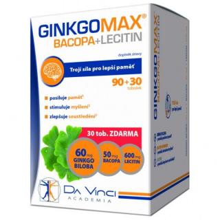 GinkgoMax + Bacopa + Lecitin 90 tob. + 30 tob. ZDARMA