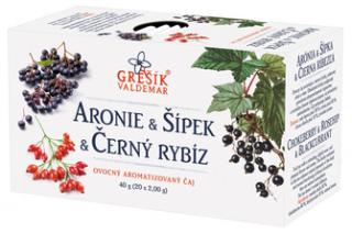 Grešík Aronie & Šípek & Černý rybíz ovocný čaj n.s. 20x2g