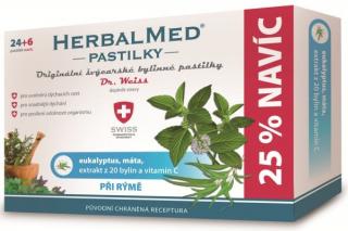 HerbalMed pastilky Dr. Weiss při rýmě 24 pastilek + 6 pastilek ZDARMA