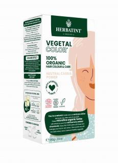 HERBATINT Vegetal 100% BIO rostlinná barva na vlasy 100 g Barva: NEUTRAL CASSIA POWER – bezbarvá henna