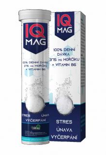 IQ Mag hořčík 375 mg + B6 šumivé tablety 20 tbl.