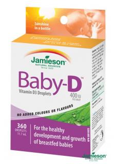 Jamieson Baby-D™ Vitamín D3 400 IU kapky pro děti 11,7 ml