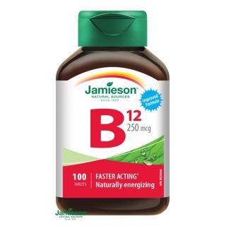 Jamieson Vitamín B12 metylkobalamín 250 ug 100 tbl.