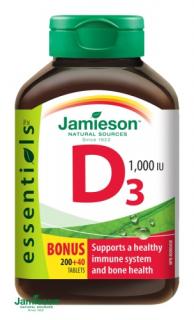 Jamieson Vitamín D3 1000 IU 240 tbl.