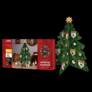 Leros Bylinný adventní kalendář stromeček 3D 24 sáčků