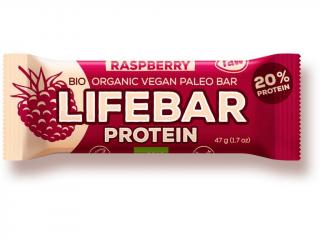Lifefood BIO Lifebar tyčinka 47 g Příchuť: malina s proteinem