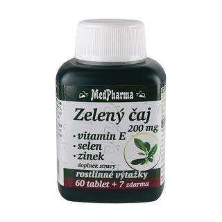 MedPharma Zelený čaj 200 mg + vitamín E + selen + zinek 67 tbl.
