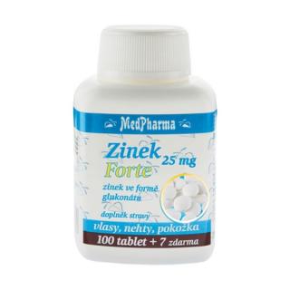 MedPharma Zinek 25 mg Forte ve formě glukonátu 107 tbl.