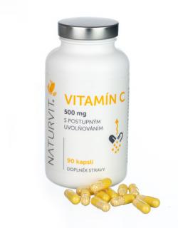 NaturVit Vitamín C 500 mg s postupným uvolňováním 90 kapslí