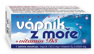 Naturvita Vápník z moře + Vitamín D3 60 tbl.