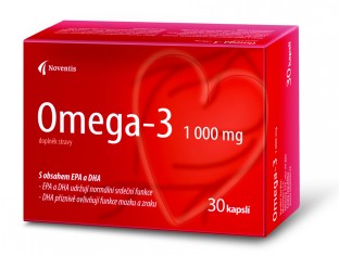 Noventis Omega-3 1000 mg pro zdravé srdce a cévy 30 kapslí