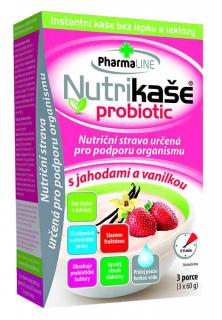 Nutrikaše probiotic s jahodami a vanilkou 180g (3x60g)