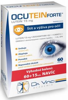 Ocutein Forte Lutein 15 mg 60 tob. + 15 tob. ZDARMA