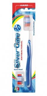 SilverCare H2O zubní kartáček s výměnnou náhradní hlavicí - tvrdý