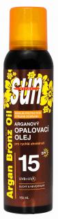 Vivaco SUN Arganový suchý opalovací olej sprej SPF 15 150 ml