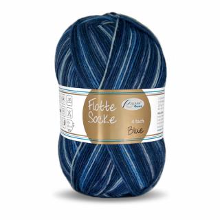 Flotte Socke 4f. Blue 1255 hellblau-hellgrau-mittelblau (hellblau-hellgrau-mittelblau)