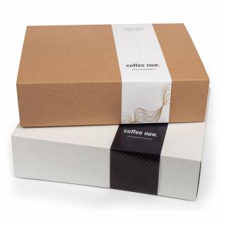 Dárkový balíček: Bezkofeinová káva Varianta dárkové krabičky: Bílá dárková krabička