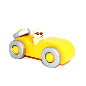 Dřevěné autíčko DETOA - různé barvy Barva: žlutá