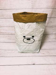 Recyklovaný papírový košík Velikost: Velký, Vzor: Medvěd