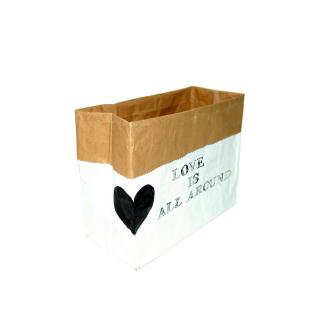 Recyklovaný papírový košík Vzor: Love is all around