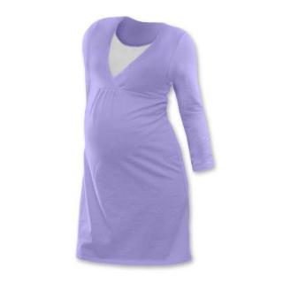 Těhotenská a kojicí noční košile s vsadkou, různé barvy Barva: Šeříková, Velikost: L/XL