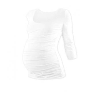 Těhotenské tričko Johanka - 3/4 rukáv, různé barvy Barva: Bílá, Velikost: L/XL