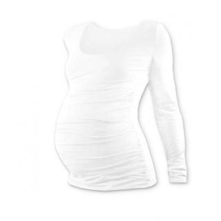 Těhotenské tričko Johanka - dlouhý rukáv, různé barvy Barva: Bílá, Velikost: L/XL